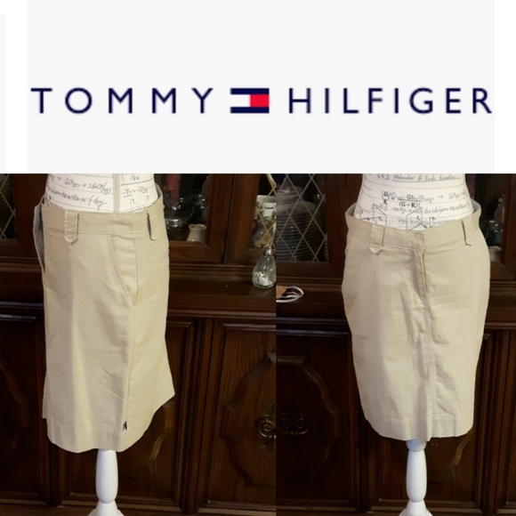 Size 4 Tommy Hilfiger cream straight skirt - Picture 10 of 10